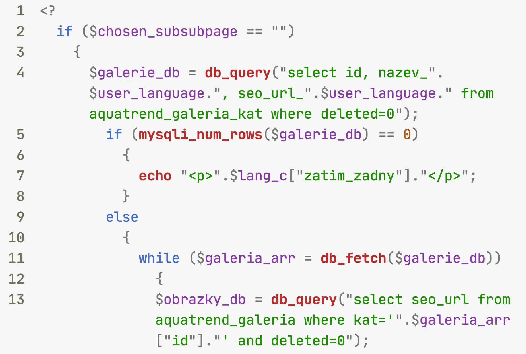 PHPStan error detection showing code analysis with type mismatch errors, wrong argument types, and dead code detection highlighted inline