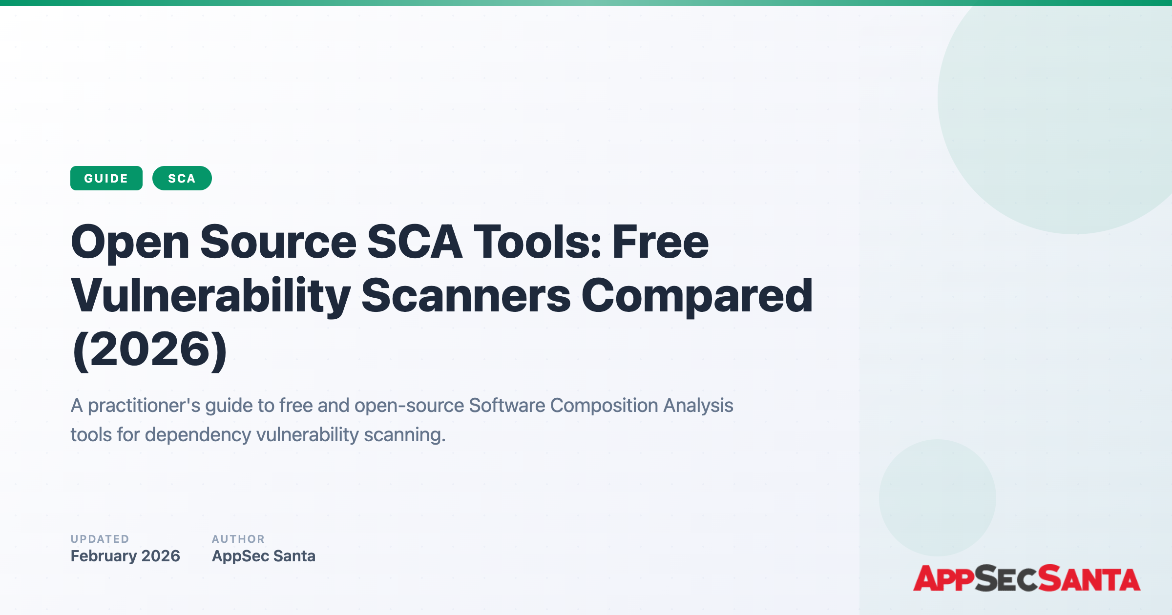 Open Source SCA Tools: Free Vulnerability Scanners Compared (2026)