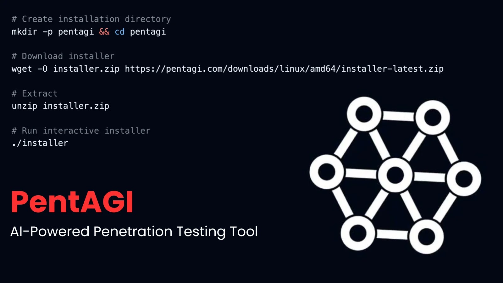 PentAGI AI-powered penetration testing tool with 14,700+ stars showing Go-based multi-agent penetration testing system