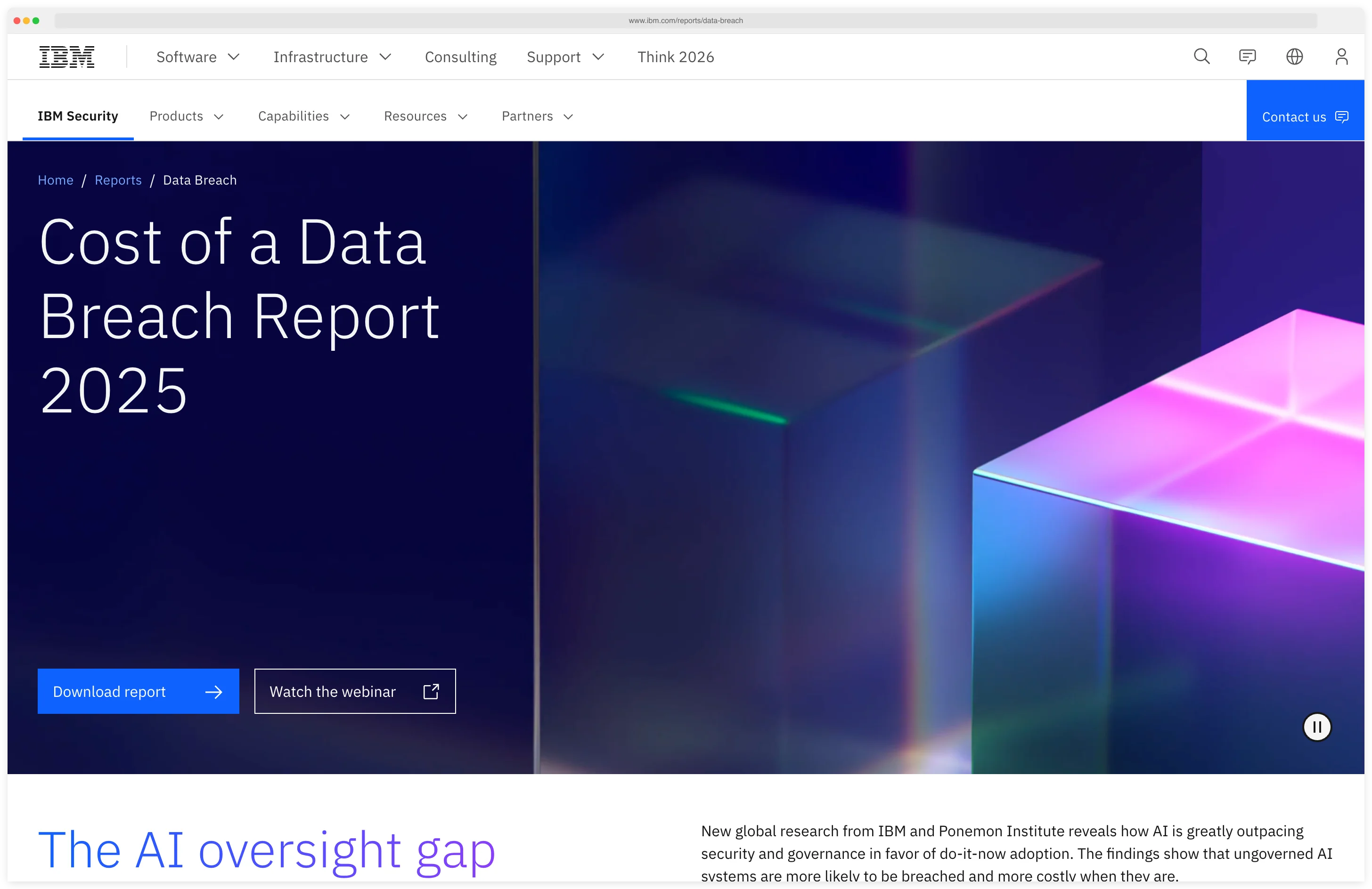 IBM Cost of a Data Breach Report 2025 landing page — source for the $4.44M global average breach cost figure