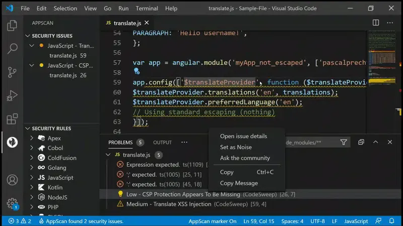 HCL AppScan CodeSweep