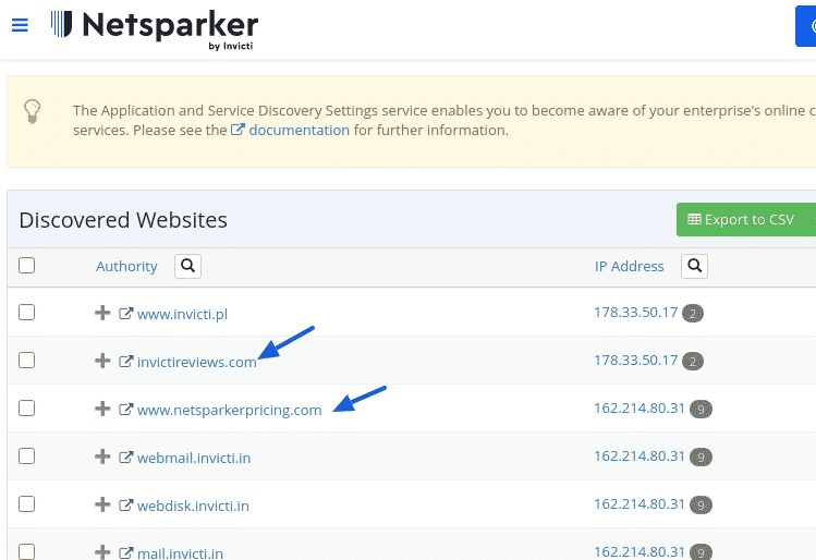 Discovery Filter Options
