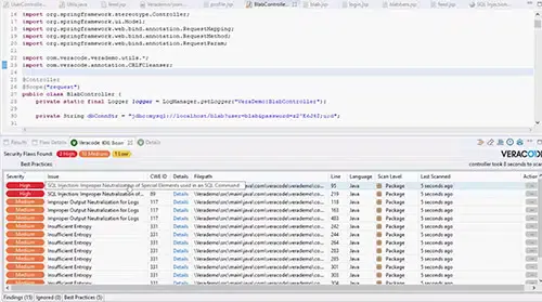 Veracode SAST Scan Results
