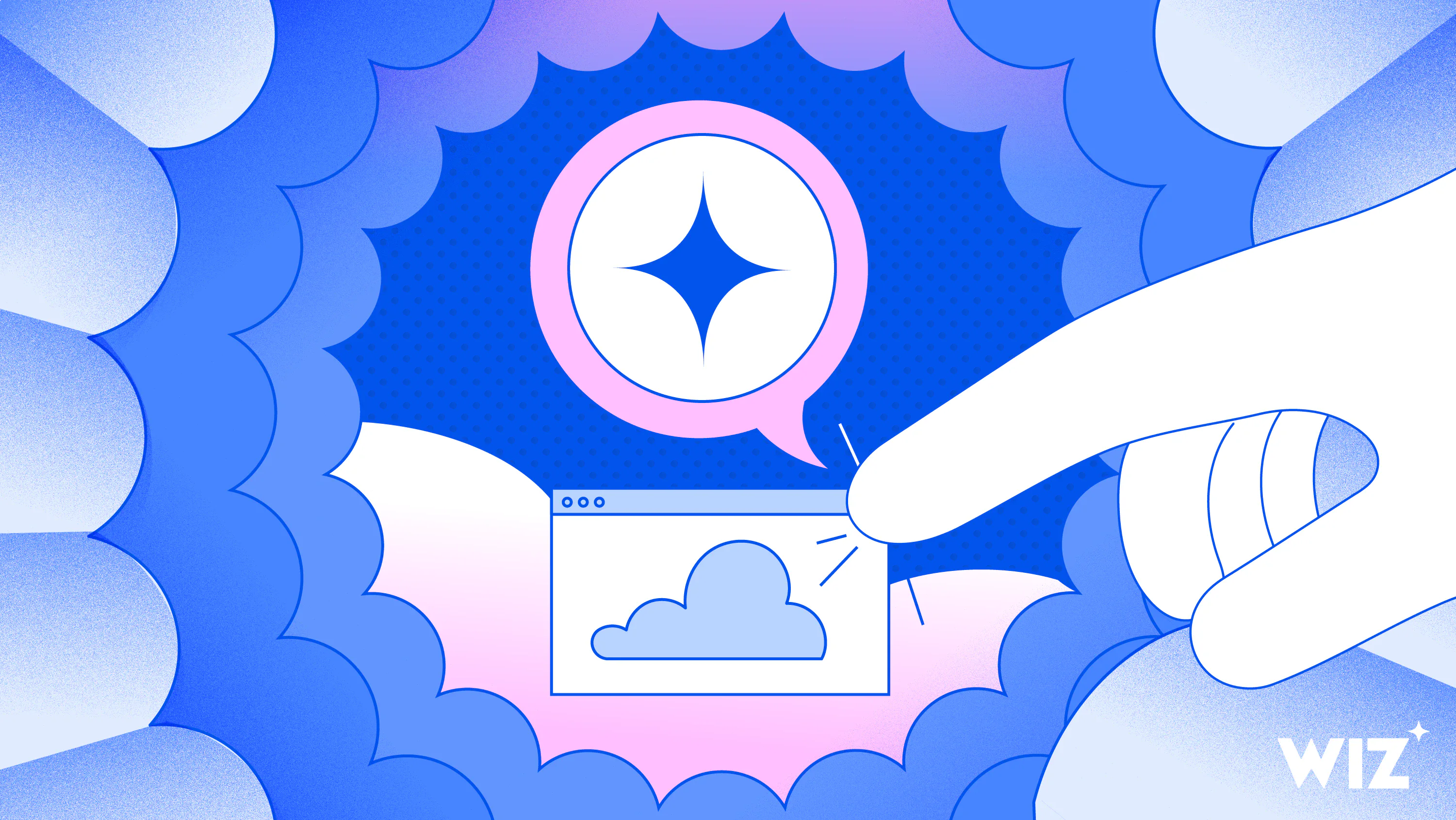 WizExtend browser extension showing security overlay on cloud provider console